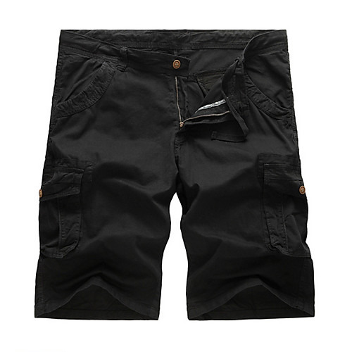 

Men's Basic Daily Slim Shorts Tactical Cargo Pants - Solid Colored Summer Black Army Green Khaki US44 / UK44 / EU52 / US46 / UK46 / EU54 / US48 / UK48 / EU56