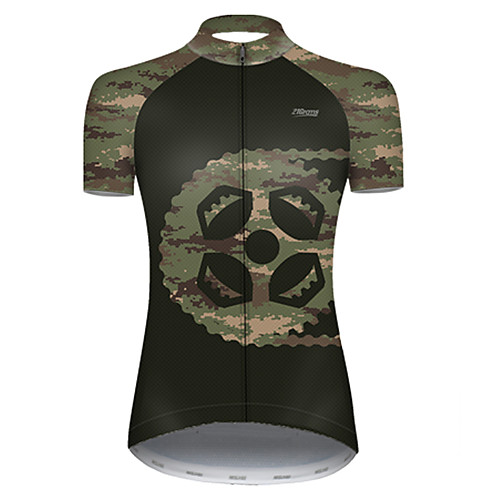 

21Grams Women's Short Sleeve Cycling Jersey Nylon Polyester Camouflage Patchwork Camo / Camouflage Funny Bike Jersey Top Mountain Bike MTB Road Bike Cycling Breathable Quick Dry Ultraviolet Resistant