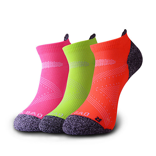 

R-BAO Athletic Sports Socks Running Socks 1 Pair Women's Men's Socks Breathable Sweat wicking Comfortable Running Active Training Jogging Sports Color Block Chinlon Elastane Cotton Fuchsia Orange Sky
