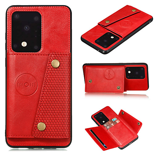 

Case For Samsung Galaxy S20/S20 Plus/S20 Ultra/S10/S10E/S10 Plus/S10 Lite/S9/S9 Plus/Note 10/Note 10 Pro/A91/A81/A11/A31 Card Holder / Shockproof Back Cover Solid Colored PU Leather / TPU