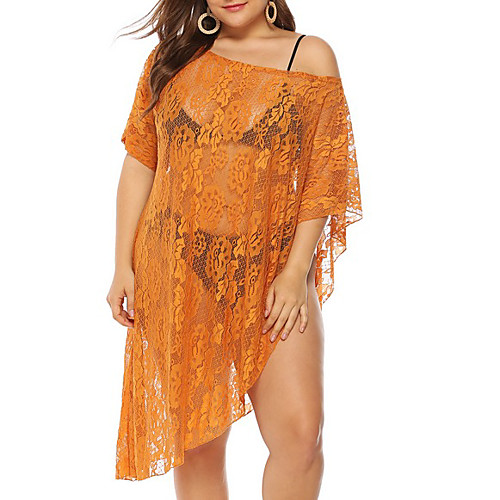 

Women's Cover-Up Swimwear Swimsuit - Solid Colored XL XXL XXXL Yellow