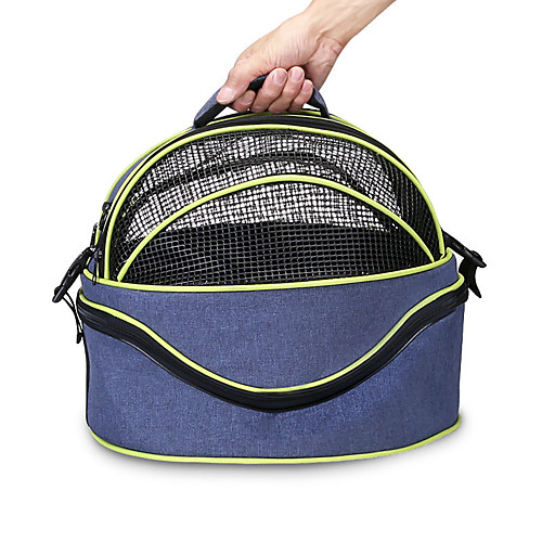 

Dog Cat Pets Cages Carrier Bag & Travel Backpack Bed Travel Carrier Bag Portable Washable Durable Color Block Oxford Cloth puppy Small Dog Outdoor Hiking Jade