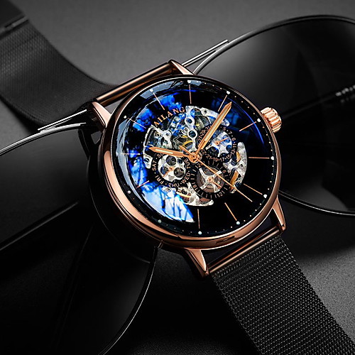 

Men's Mechanical Watch Automatic self-winding Modern Style Stylish Stainless Steel Water Resistant / Waterproof Calendar / date / day Day Date Analog Fashion Cool - WhiteSilver Black / Blue