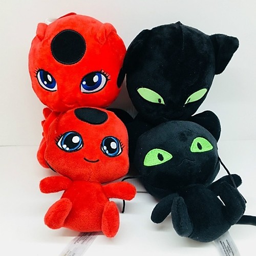 

1 pcs Stuffed Animal Plush Doll Plush Toy Plush Toy Doll Stuffed Animal Plush Toy Miraculous Ladybug Anime Noir Ladybug Funny Cotton / Polyester Imaginative Play, Stocking, Great Birthday Gifts Party