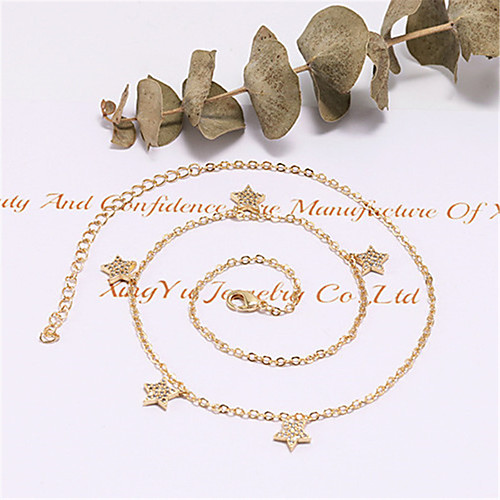 

Women's Necklace Star Artistic Classic Copper Gold Silver 55 cm Necklace Jewelry 1pc For Anniversary Street Festival