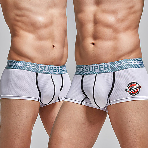 

Superbody Men's Sports Underwear Sport Briefs Sports & Outdoor Boxer Briefs Bottoms Elastane Winter Gym Workout Running Walking Jogging Quick Dry Breathable Soft Sport White Black Army Green Dark