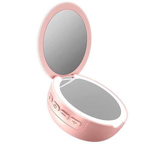 

Wireless Bluetooth Speaker LED Mini Fashion Gift Home Cosmetic USB Rechargeable LED Light 3X Magnifying Dimmable Vanity Mirror