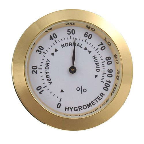 

Brass Analog Hygrometer Cigar Tobacco Humidity Gauge & Glass Lens For Humidors Smoking Humidity Sensitive Gauge Hot