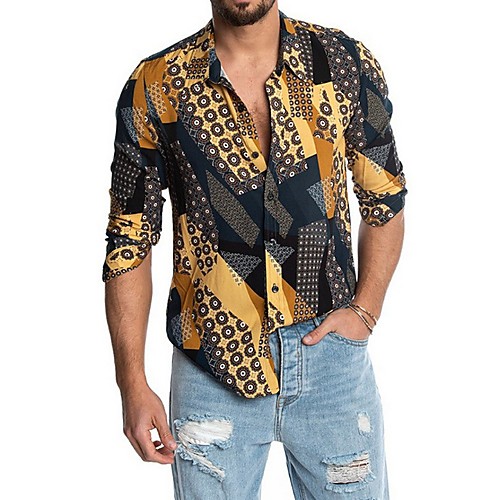 

Men's Geometric Shirt Daily Blue / Yellow