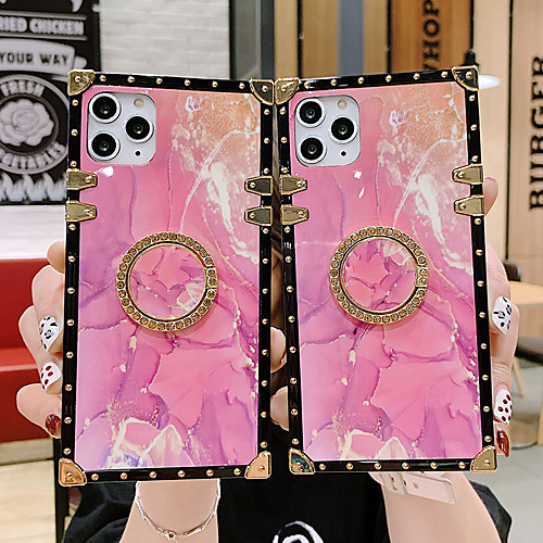 

iPhone11Pro Max Fairy Gold Powder Four Sides Anti-fall Mobile Phone Case XS Max With Ring Bracket Electroplating Anti-fall 6 7 8Plus SE 2020 Protective Case