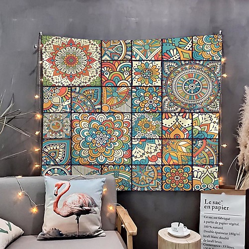 

Mandala Bohemian Wall Tapestry Art Decor Blanket Curtain Hanging Home Bedroom Living Room Dorm Decoration Boho Hippie Psychedelic Geometric Pattern Indian