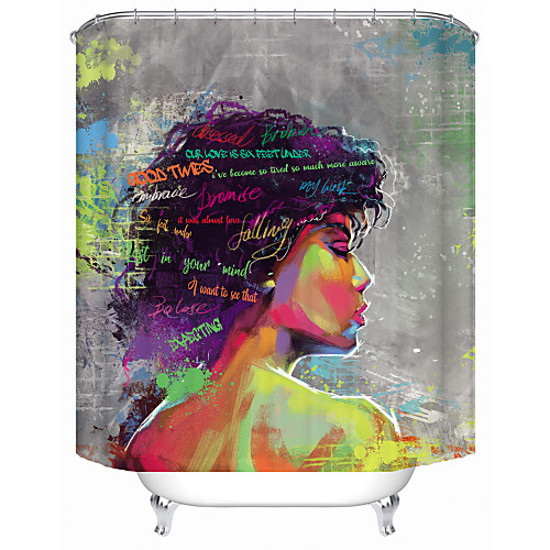 

Shower Curtains & Hooks Modern Polyester New Design