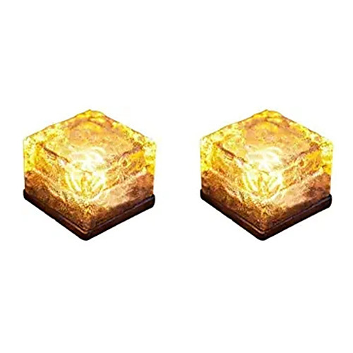 

2pcs 1pcs LED Solar Buried Light 4leds Lawn Lights Brick Ice Block Path Floor Garden Lights Solar Stairs Yard Path Garden Decoration lamp