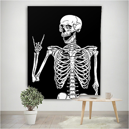 

Home Living Tapestry Wall Hanging Tapestries Wall Blanket Wall Art Wall Decor Black and White Skull Tapestry Wall Decor