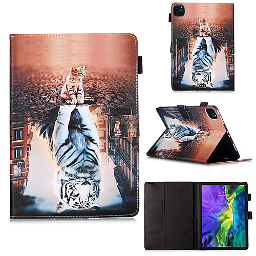 

Case For Samsung Galaxy T860 T590 with Stand / Flip / Pattern Full Body Cases Cat / Animal / Cartoon PU Leather for Tab T280 T580 T510 T725