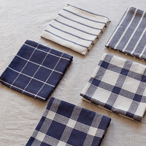 

Placemat Cotton Eco-friendly Classic Striped Tabel cover Table decorations for Daily Desk rectangule 70500.5 cm White 1 pcs
