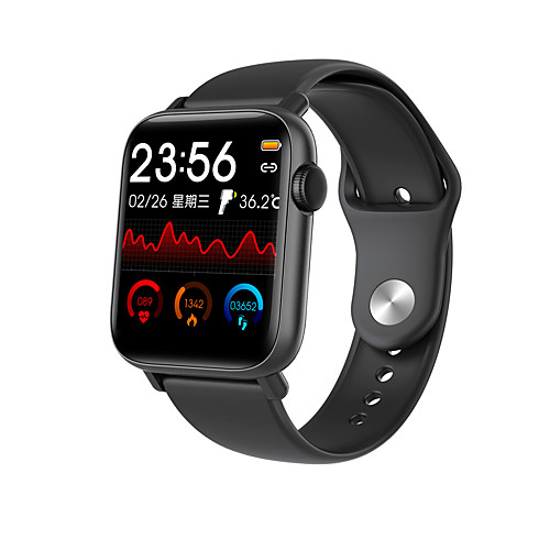 

696 QS19 Unisex Smartwatch Smart Wristbands Android iOS Bluetooth Touch Screen Heart Rate Monitor Blood Pressure Measurement Sports Thermometer Timer Stopwatch Pedometer Call Reminder Find My Device