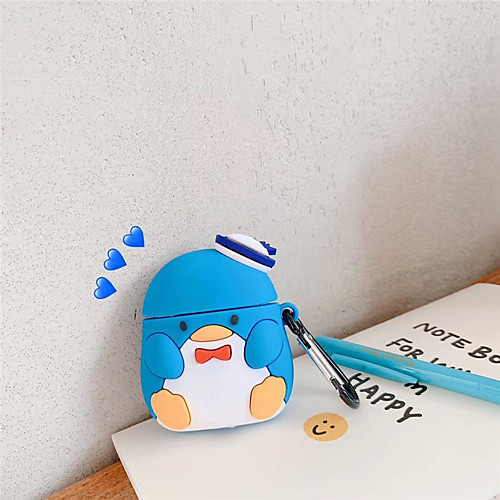

3D Penguin Cartoon Earphone Case for Airpods 2 Case Silicone Cute Cover For Apple Air Pods 1 Case Waterproof Protective Box