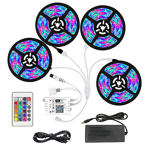 

KWB 4x5M Light Sets LED Light Strips RGB Tiktok Lights Smart Lights 1200 LEDs SMD3528 9mm 1 set Waterproof APP Control Creative 12 V