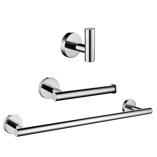 

Bathroom Accessory Set / Towel Bar / Toilet Paper Holder New Design / Adorable / Creative Contemporary / Modern Stainless Steel / Low-carbon Steel / Metal 3pcs - Bathroom Wall Mounted