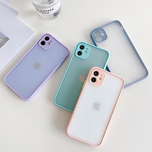 

Case For Apple iPhone 11 / iPhone 11 Pro / iPhone 11 Pro Max Shockproof / Translucent Back Cover Solid Colored TPU