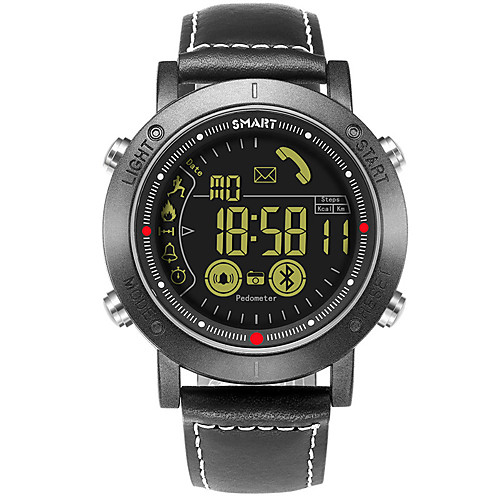 

Unisex Sport Watch Digital Modern Style Genuine Leather Black Water Resistant / Waterproof Bluetooth Smart Digital Fashion Big Face - White Black