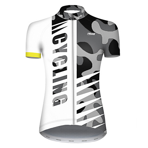 

21Grams Women's Short Sleeve Cycling Jersey Summer Nylon Polyester Camouflage Patchwork Camo / Camouflage Bike Jersey Top Mountain Bike MTB Road Bike Cycling Ultraviolet Resistant Quick Dry Breathable