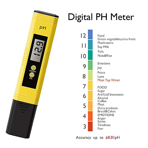 

Digital LCD PH Meter Pen of Tester Aquarium Pool Water Wine Automatic Calibration Water Quality Purity Test Tool Accuracy 0.1