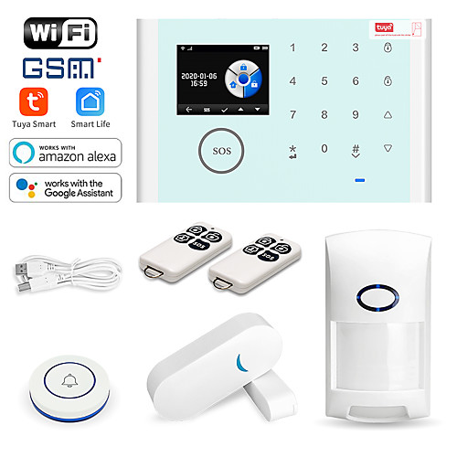 

CS118 Home Alarm Systems / Smoke & Gas Detectors / Alarm Host GSM WIFI iOS / Android Platform GSM WIFI SMS / Phone / Learning Code 433 Hz for Park / Home / Kitchen