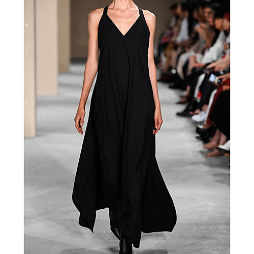 

Women's A-Line Dress Midi Dress - Sleeveless Solid Color Summer Casual 2020 Black Red Yellow L XL XXL XXXL XXXXL XXXXXL