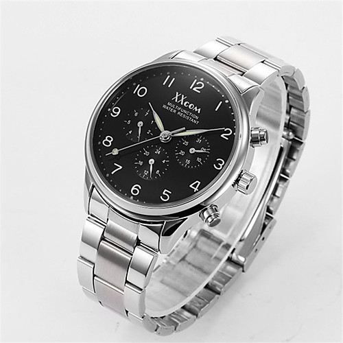 

Men's Mechanical Watch Japanese Quartz Stainless Steel 30 m Water Resistant / Waterproof Calendar / date / day Day Date Analog Fashion Cool - WhiteSilver Black / White One Year Battery Life