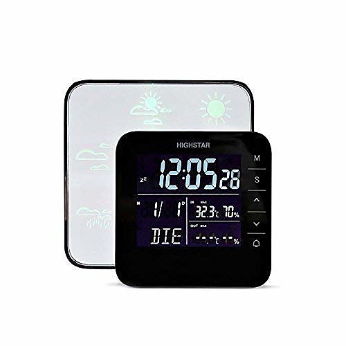 

Wireless Weather Forecast StationMultifunctional Indoor Temperature Humidity Meter Tester Thermometer Hygrometer Date Time Alarm Clockfor Comfort of Home and Office