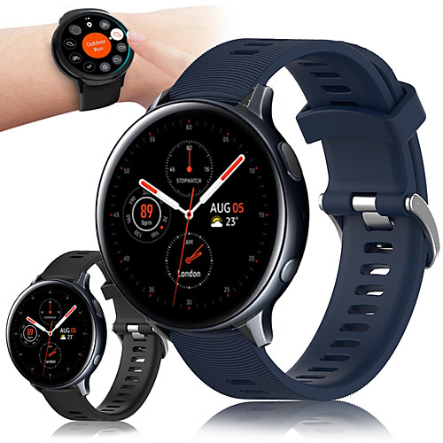 

Sport Silicone Wrist Strap Watch Band for Samsung Galaxy Watch 42mm / Galaxy Watch Active 2 40mm 44mm / Active R500 / Gear S2 Classic / Gear Sport Replaceable Bracelet Wristband