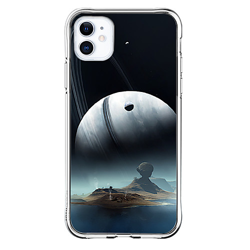 

Case For Apple iPhone 11 11 Pro 11 Pro Max XS XR XS Max 8 Plus 7 Plus 6S Plus 8 7 6 6s SE 5 5S Transparent Moon Pattern Fall Proof Back Cover Soft TPU