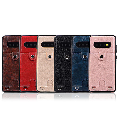 

Case For Samsung Galaxy S20/S20 Plus/S20 Ultra/S10/S10E/S10 Plus/S9/S9 Plus/S8/S8 Plus/Note 10/Note 10 Pro/Note9 Card Holder / Shockproof Back Cover Solid Colored PU Leather / TPU