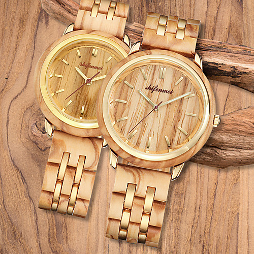 

Unisex Dress Watch Wood Wood Japanese Japanese Quartz Yellow Wooden Day Date 1 pc Analog One Year Battery Life