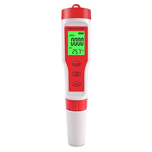 

4 in 1 PH/TDS/EC/Temperature Meter PH Tester Digital Water Quality Monitor Tester for Pools Drinking Water Aquariums