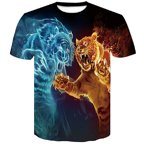 

Men's Graphic Animal T-shirt Daily Black / Blue / Red / Yellow / Green / Gray