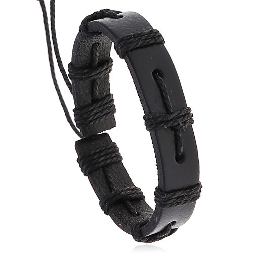 

Couple's Vintage Bracelet Loom Bracelet Braided Vintage Theme Holiday Punk Casual / Sporty Leather Bracelet Jewelry Black For Gift Formal Date Birthday Festival