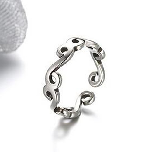 

Women's Open Cuff Ring Silver Copper Fashion Date Jewelry Hollow Out