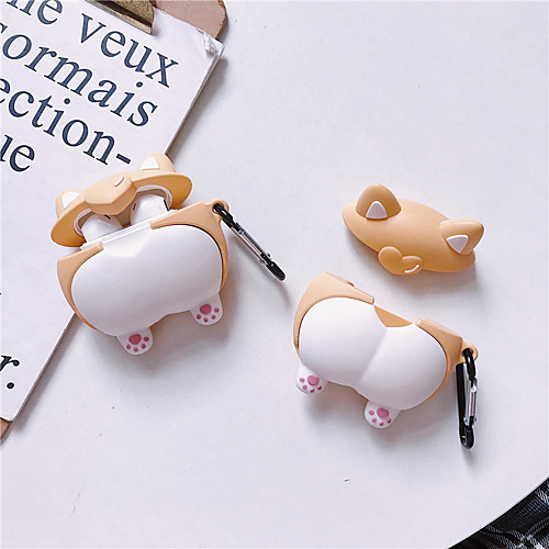 

For Apple AirPods Pug Corgi Puppy Dog Case 3D Cute Cartoon Fat Crown Money Pig Panda Wireless Earphone Cover for Airpods 2 Shell