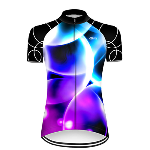 

21Grams Women's Short Sleeve Cycling Jersey Nylon Polyester Black / Blue 3D Gradient Bike Jersey Top Mountain Bike MTB Road Bike Cycling Breathable Quick Dry Ultraviolet Resistant Sports Clothing