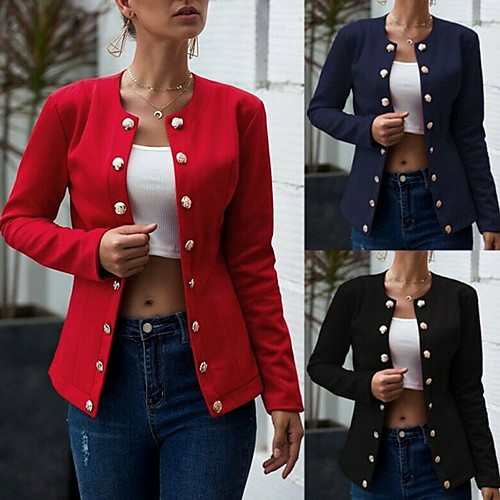 

Women's Blazer Black / Red / Navy Blue S / M / L