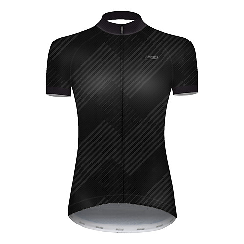 

21Grams Women's Short Sleeve Cycling Jersey Summer Nylon Polyester Black Stripes Gradient Geometic Bike Jersey Top Mountain Bike MTB Road Bike Cycling Ultraviolet Resistant Quick Dry Breathable Sports