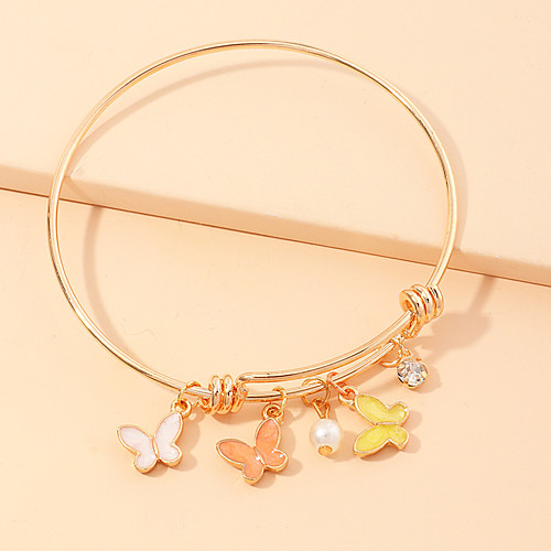 

Women's Bracelet Bangles Bracelet Classic Butterfly Simple Trendy Fashion Cute Colorful Alloy Bracelet Jewelry Gold For Party Evening Gift Date Beach Festival
