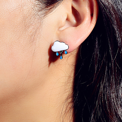 

Women's Earrings Geometrical Wedding Simple Trendy Sweet Modern French Earrings Jewelry White For Wedding Party Evening Birthday Beach Promise 1 Pair