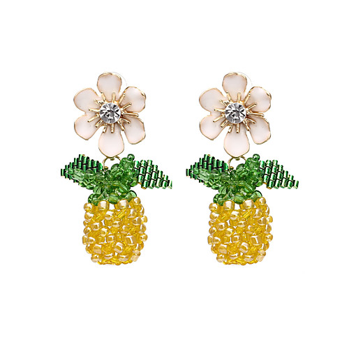 

Women's Drop Earrings Earrings Dangle Earrings Fancy Fruit Statement Colorful Fashion Holiday Trendy Earrings Jewelry Yellow / Red For Street Gift Date Vacation Festival 1 Pair / Crystal Earrings