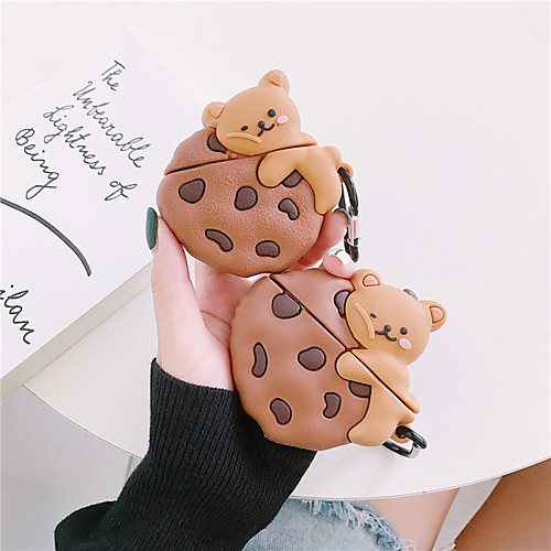 

3D Bear pillow case for Apple airpods 1 2 Cute funny cartoon Koala expression cover silicone earphone box ring Accessories