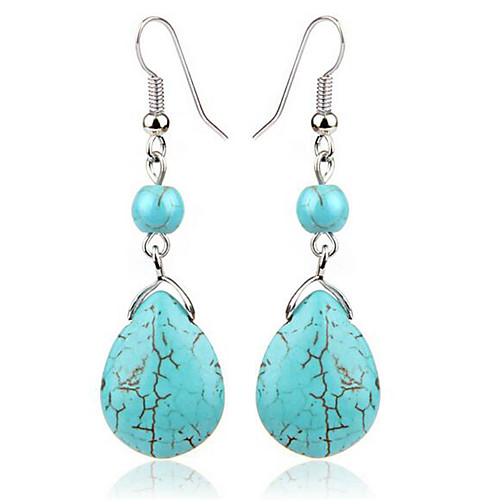 

Women's Turquoise Drop Earrings Simple Earrings Jewelry White For