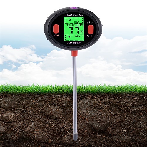 

5 in 1 Digital PH Meter Soil Water Moisture Monitor Temperature Humidity Analysis Sunlight Tester for Gardening Plants Farming